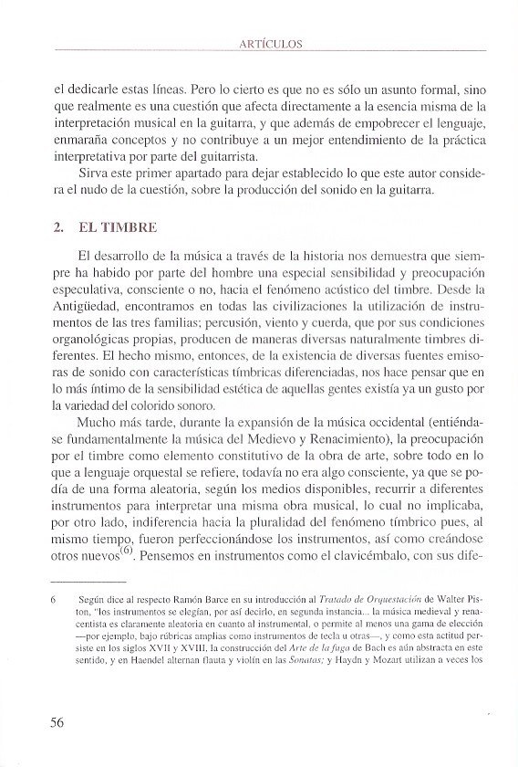 CONSIDERACIONES SOBRE LA PRODUCCIÓN DEL SONIDO EN LA GUITARRA CLÁSICA ESPAÑOLA, página 4