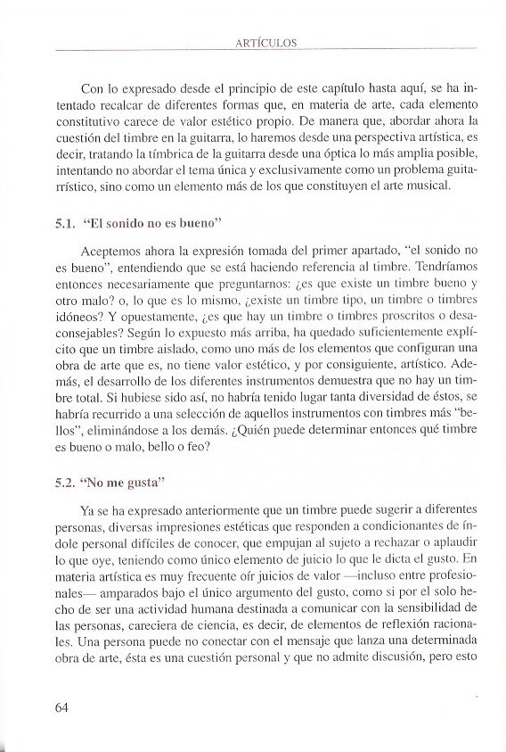 CONSIDERACIONES SOBRE LA PRODUCCIÓN DEL SONIDO EN LA GUITARRA CLÁSICA ESPAÑOLA, página 12